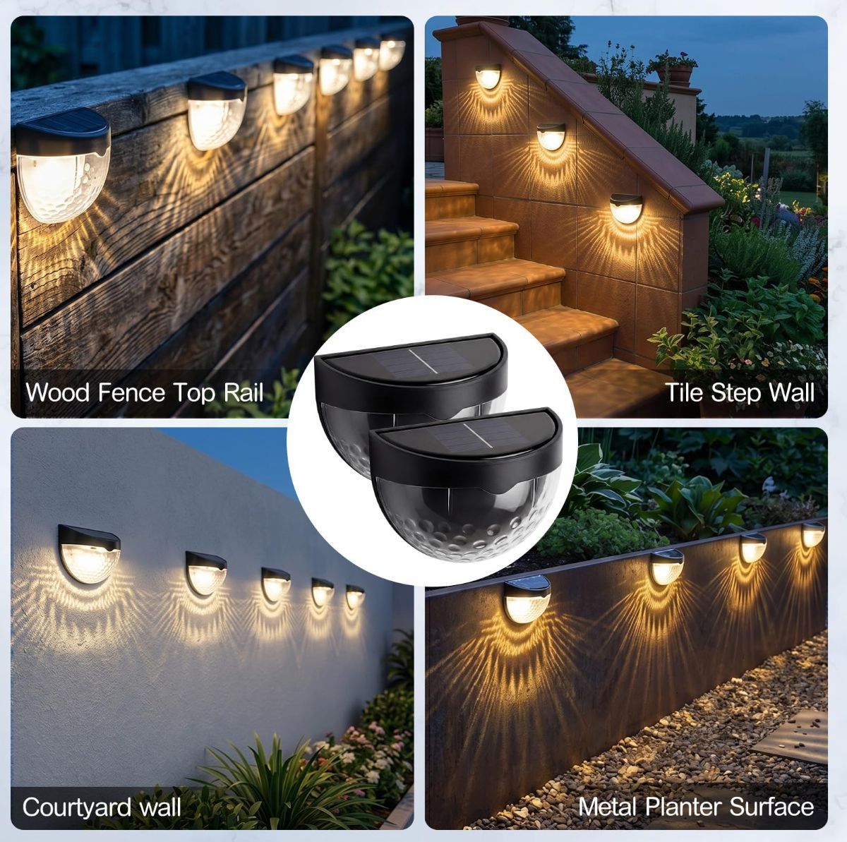 Raised Garden Bed Solar Lights Magnetic with Dusk to Dawn Sensors Wide Angle IPX4 Waterproof Solar Powered Lights Outdoor for Planter Raised Beds Garden Patio Yard Fence, Warm White - Black - Size 1 Pack - Image 7