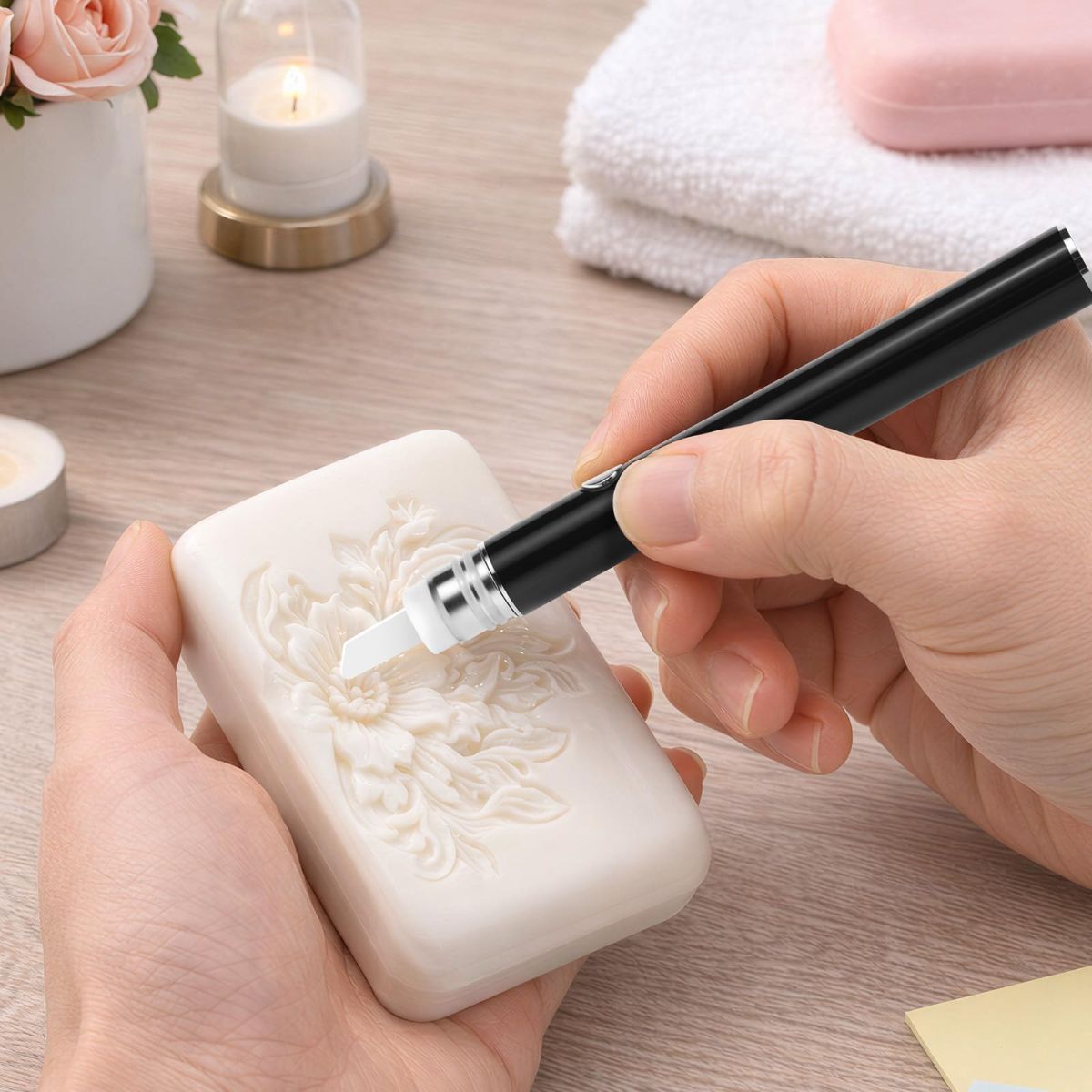 Electric Hot Knife Heat Tool – Portable Ceramic Heated Tip Pen with 2 Extra Blades, Cordless Rechargeable Cutting Tool Kit for Soap, Candle, Honey, and Plastic - Image 6