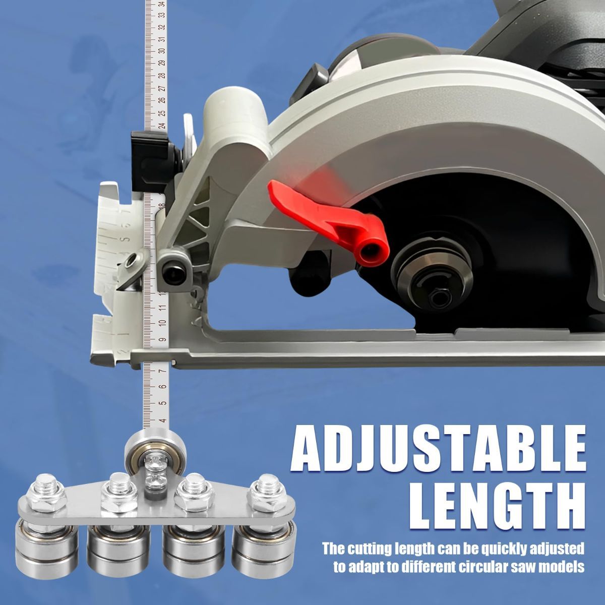 20 Inch Positioning Calipers for Precise Measurements & Easy Wood Cutting, Adjustable Stainless Steel Circular Saw Guide Rail, Cutting Guide for Circular Saw Furniture Making (Four-Axis) - Image 6