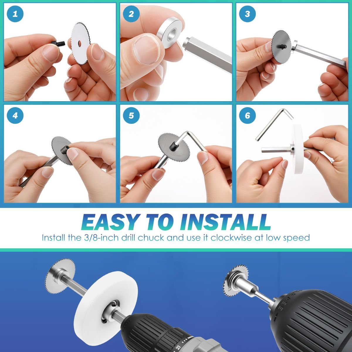Inside Pipe Cutter for PVC Pipe - Internal PVC Cutter Tool with 6 HSS Saw Blades & 3.15