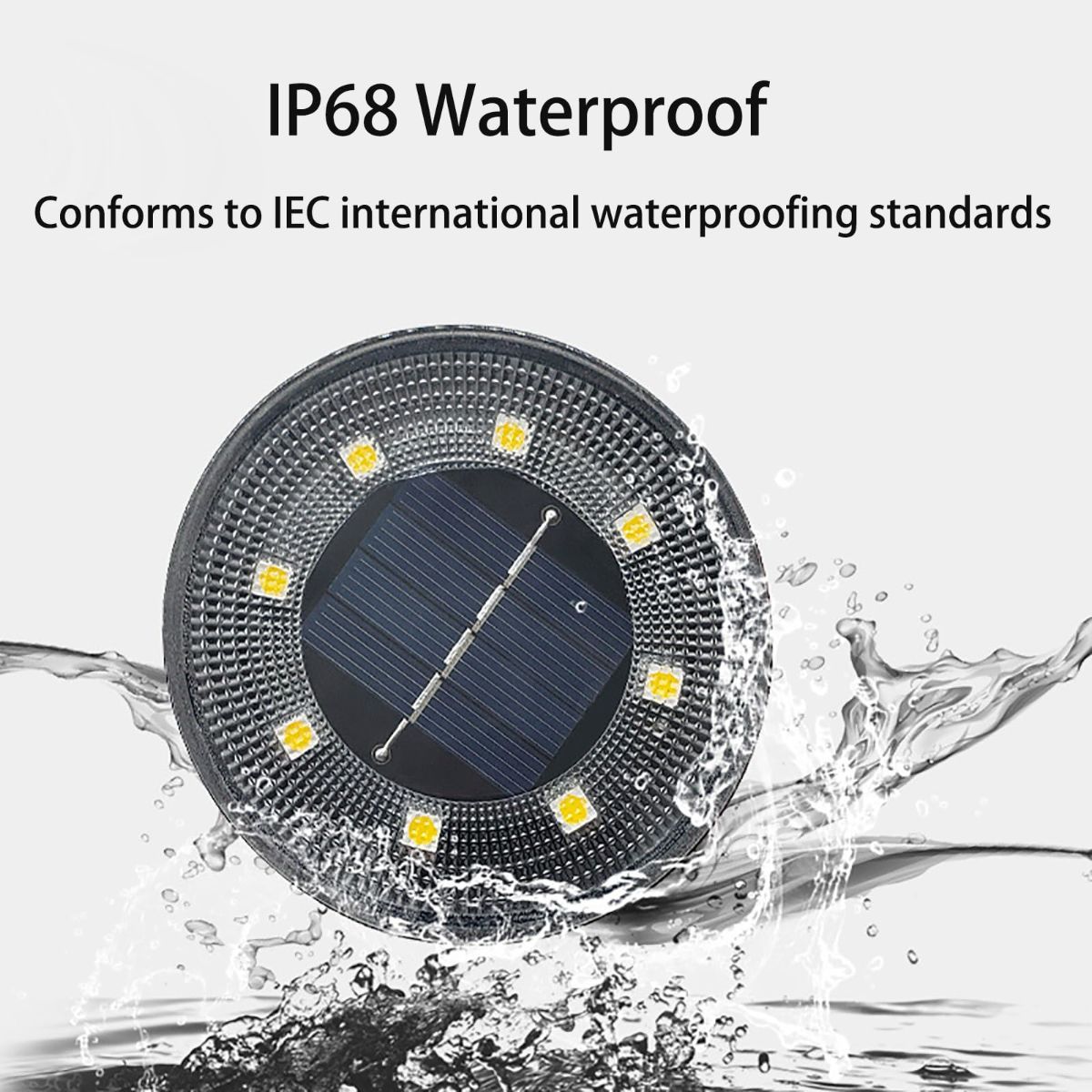 Solar Ground Lights Garden Lights Outdoor Lights Waterproof Lights LED Lights - Warm White - Size 4 Pack - Image 3