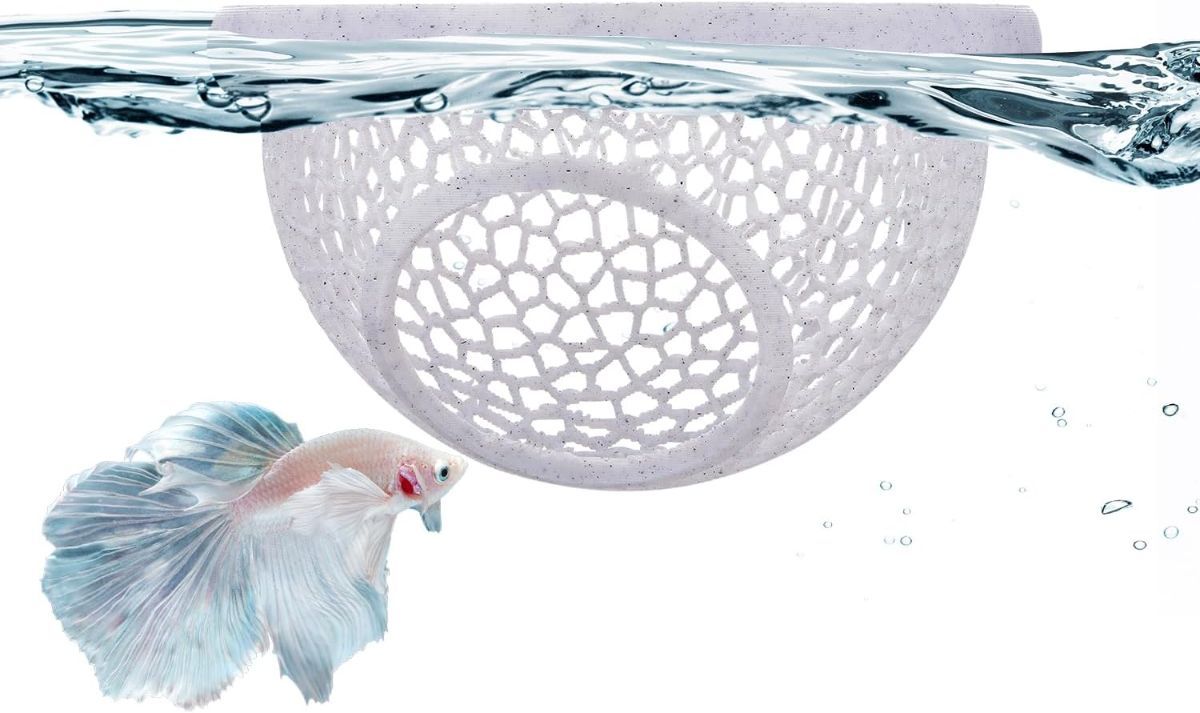 Floating Betta Hide & Shrimp Cave – 3D Printed Aquarium Hammock, Feeder & Rest Spot – Floating Betta Log & Cave Decor for Nano Tanks, Corydoras, Shrimp & Small Fish – Safe PLA, Patent Pending - Black - Size S - Image 8