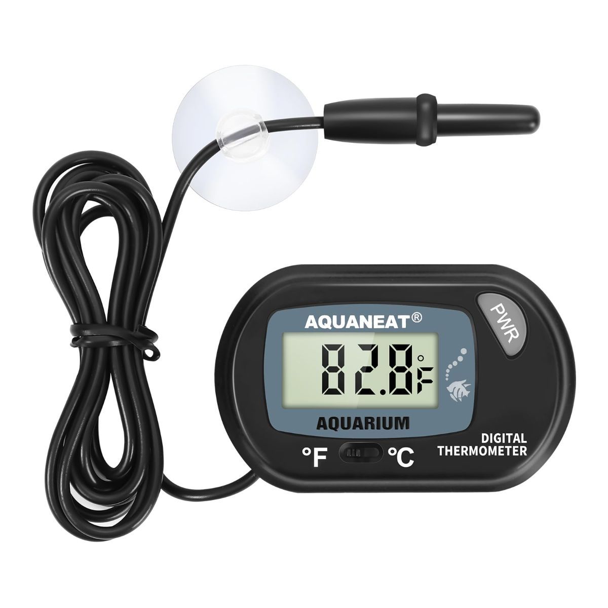 Aquarium Thermometer, Fish Tank Thermometer, Digital Temperature Test, with Large LCD Display (1 Pack) - Image 1