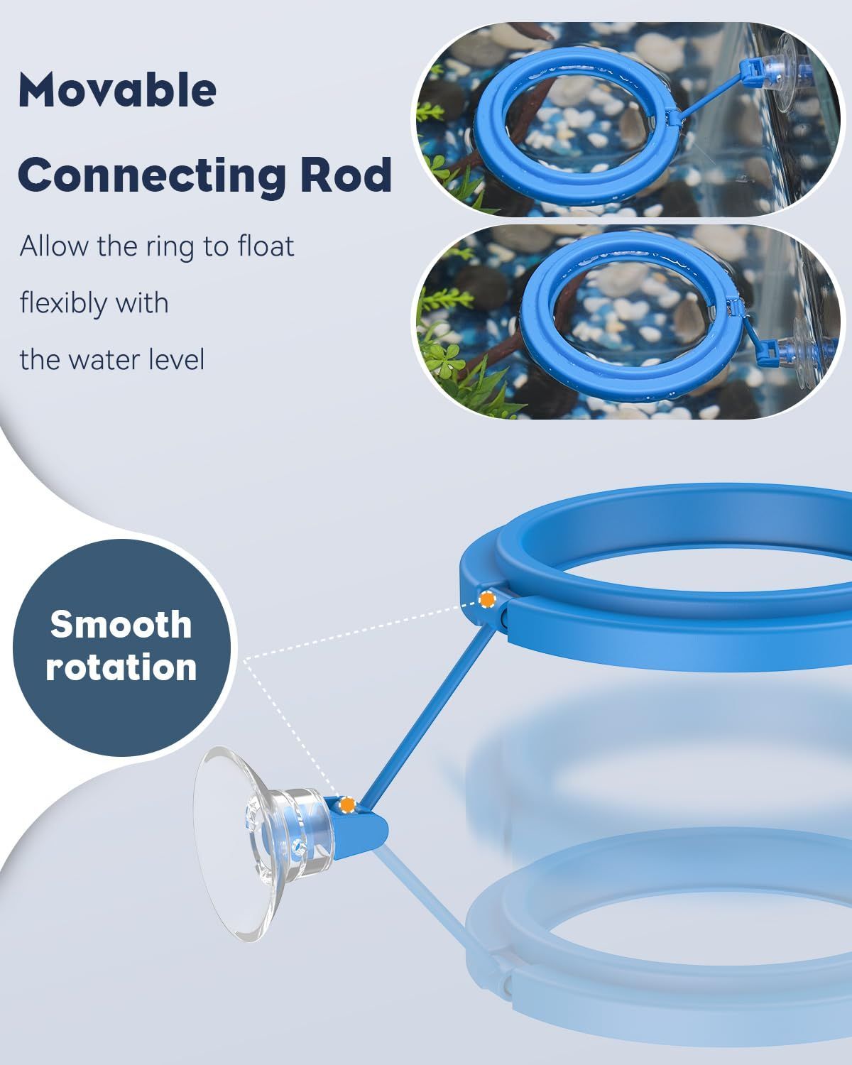Betta Feeding Ring, Prevent Water Turbulence from Washing Food into Filter, Practical Round Floating Food, Suitable for Guppy, Goldfish and Other Small Fish (5 Pc) - Image 4