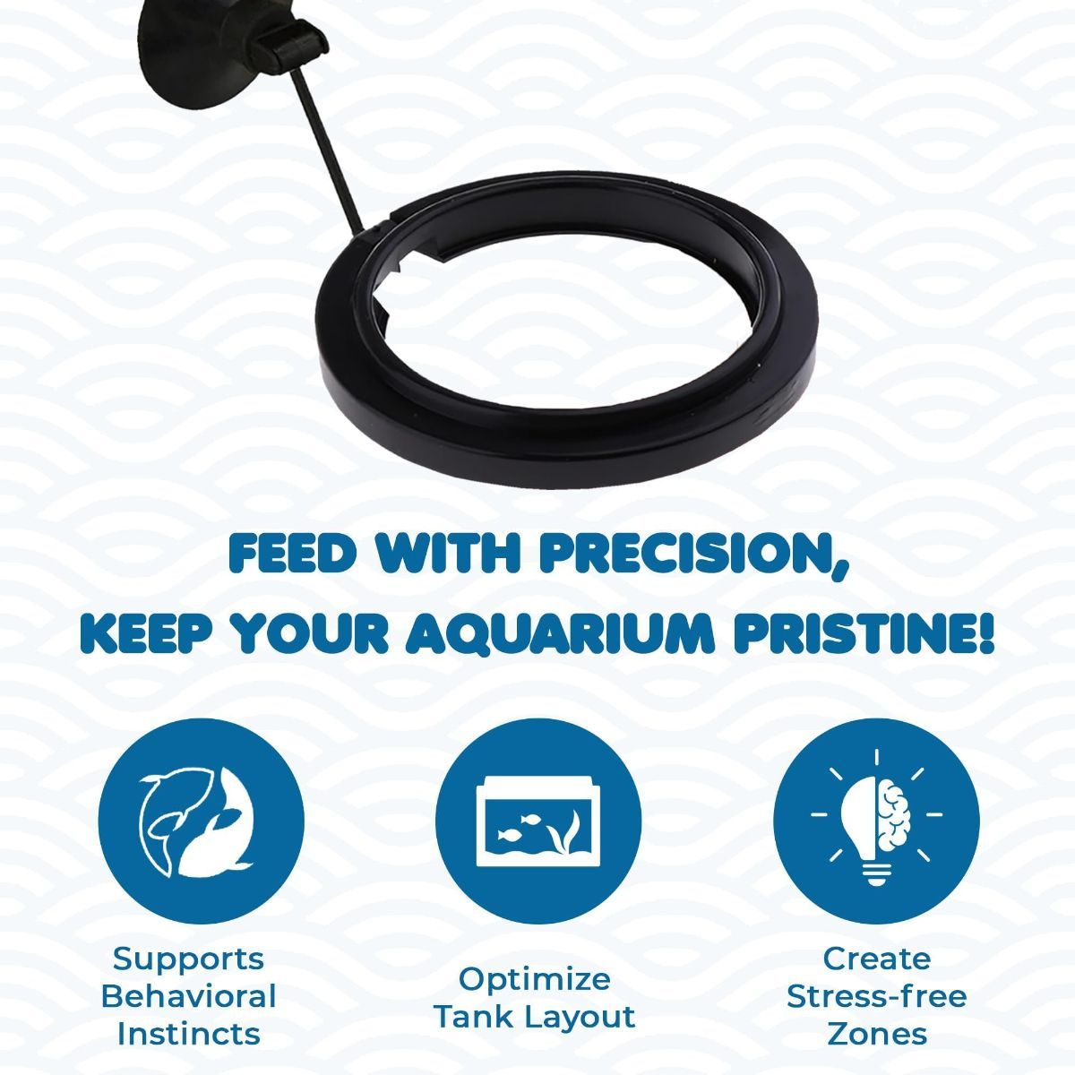 Betta Feeding Ring, Prevent Water Turbulence from Washing Food into Filter, Practical Round Floating Food, Suitable for Guppy, Goldfish and Other Small Fish (5 Pc) - Image 3