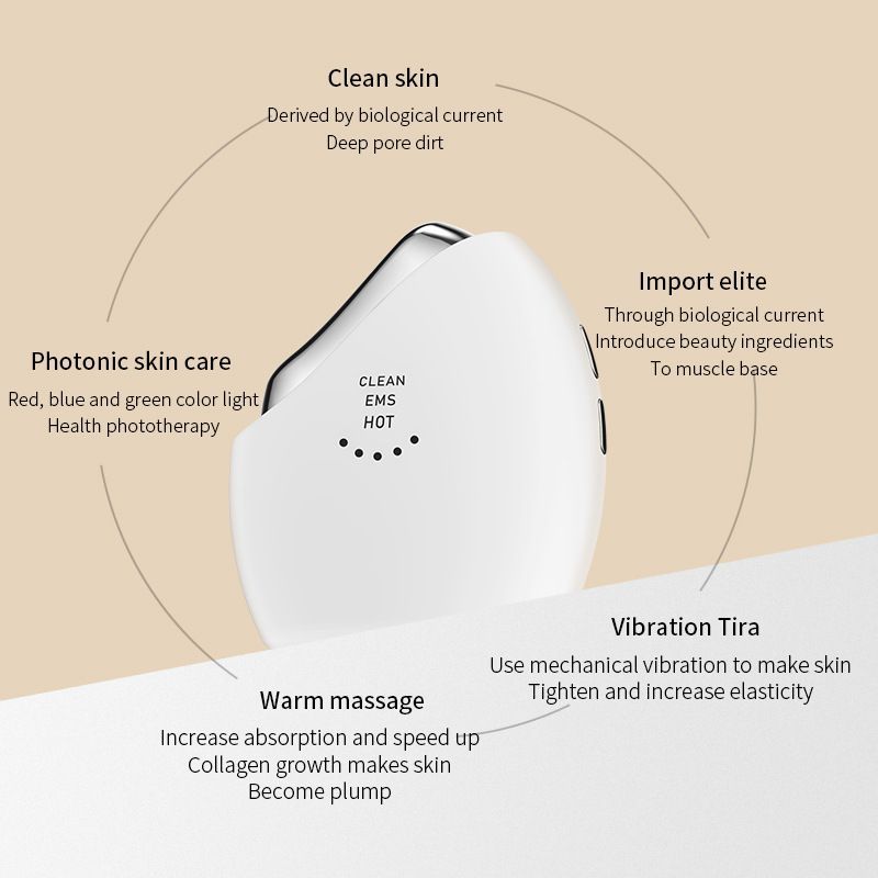 Rechargeable Facial Massager Smart Color Light Facial Toning Hot - Image 4
