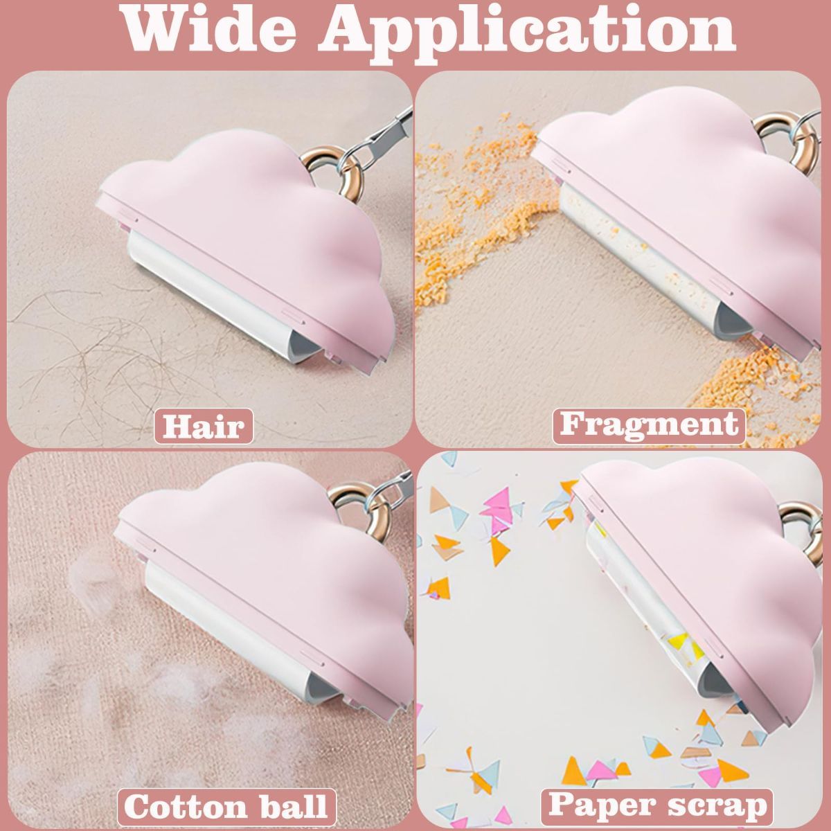 Mini Lint Roller Travel Size, Reusable Lint Roller for Travel, Pet Hair Remover Portable Lint Roller for Clothes with 150 Sheets Refillable - White - Size 10cm - Image 8