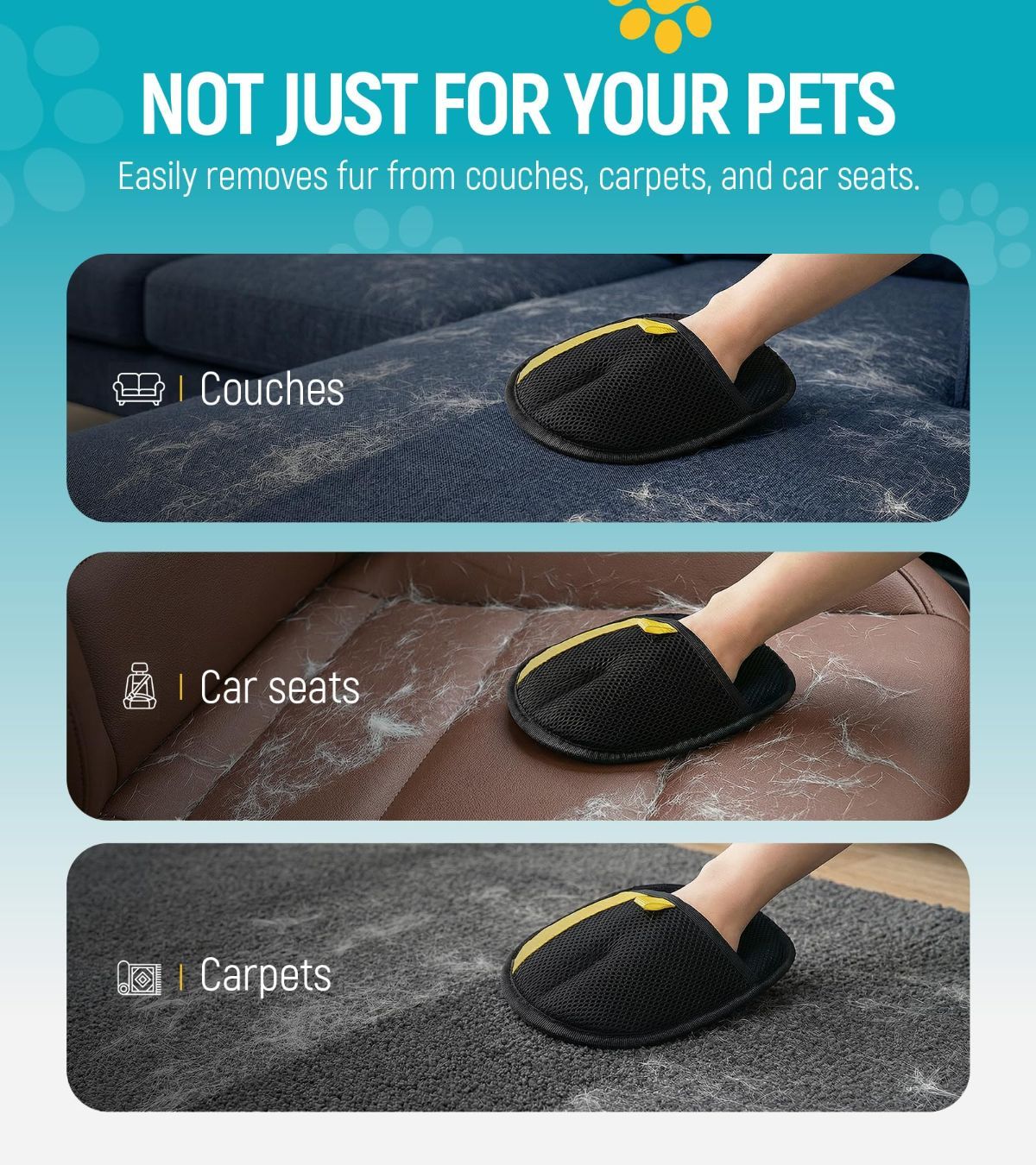Pet Hair Gloves Dog And Cat Hair Removal Reusable Pet Hair Gloves Electrostatic - Image 8