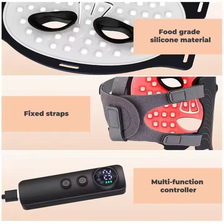 Infrared Facial Mask LED Light Therapy Mask Skincare Device Collagen Boosting - Image 6