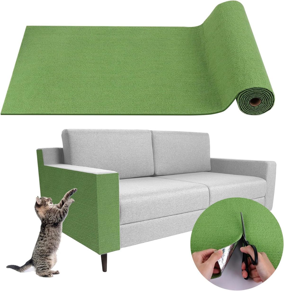 Cat Scratching Pad DIY Cat Accessory Cat Furniture Protection Cat Climbing - Blue - Size 15.8''×118'' - Image 8