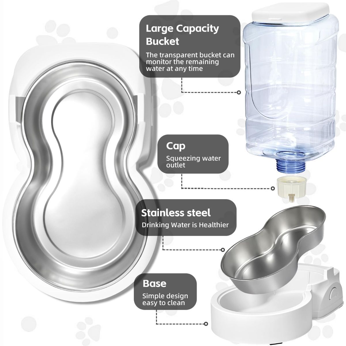 Cat Feeder Automatic Cat Feeder Cat Water Dispenser Cat Feeding Set Pet Care - Image 2