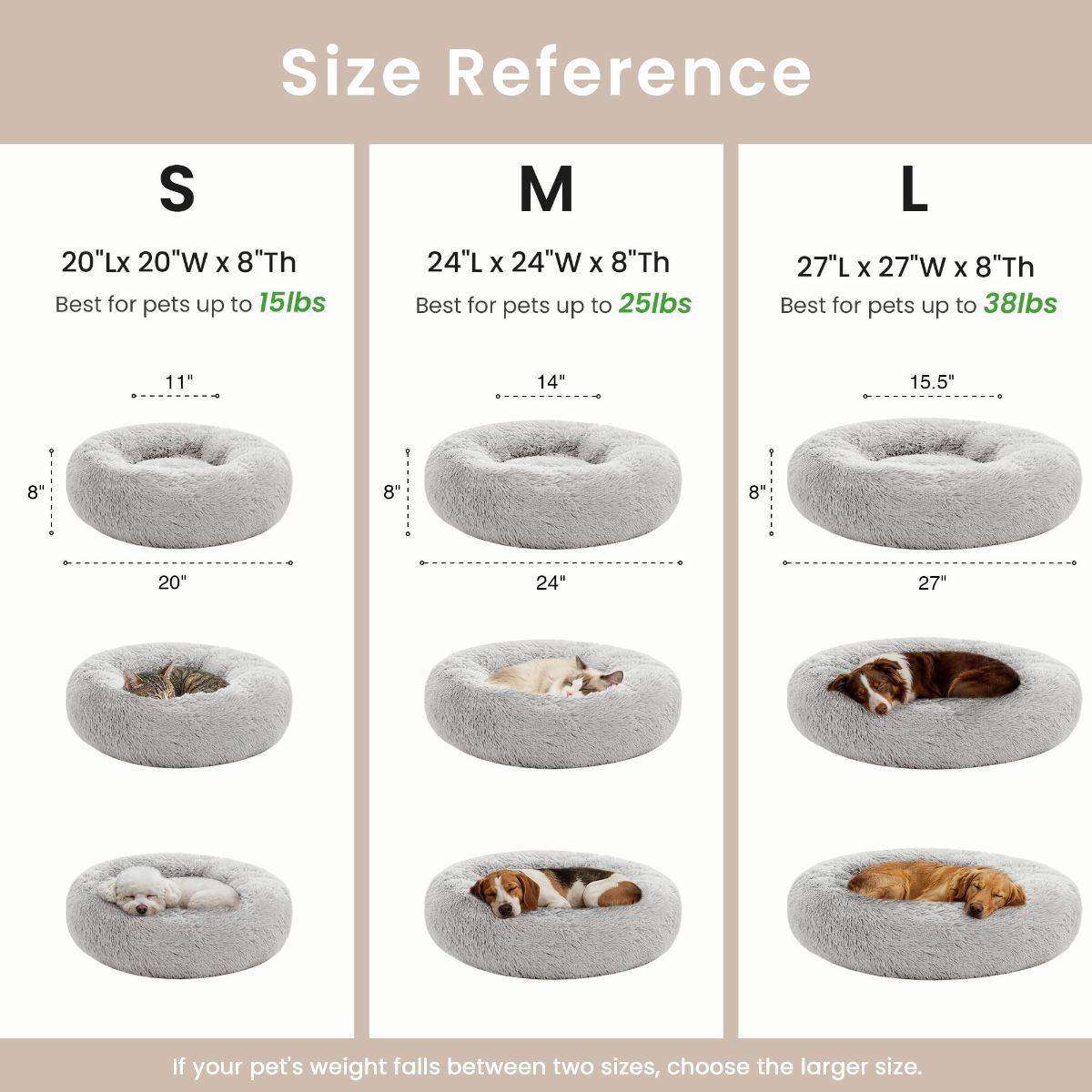 Pet Bed Anti-Anxiety Pet Bed Donut Pet Bed Small Dog Bed Medium Dog Bed Cat Bed - Black / 27in - Image 2