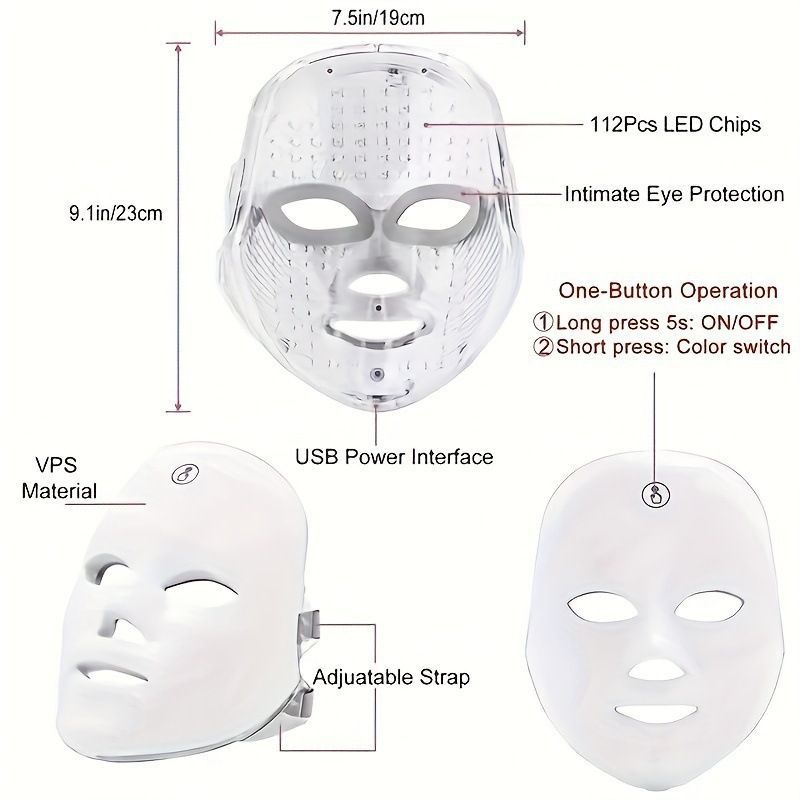 LED Facial Mask Skin Rejuvenation Anti-Aging LED Therapy Skincare Device - Image 2