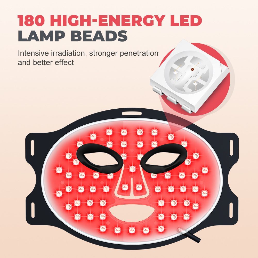 LED Facial Mask Beauty Device Skin Rejuvenation Firm Contours Fade Fine Lines - Image 4