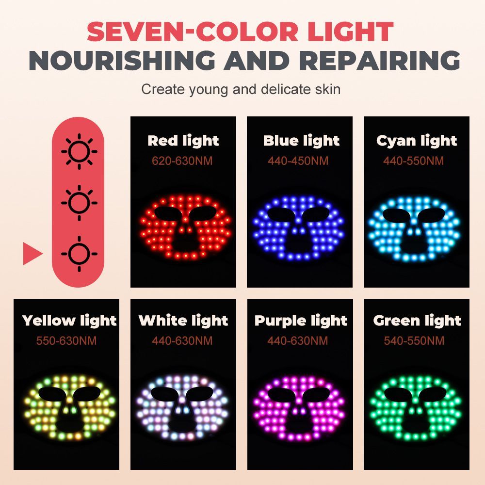 LED Facial Mask Beauty Device Skin Rejuvenation Firm Contours Fade Fine Lines - Image 6