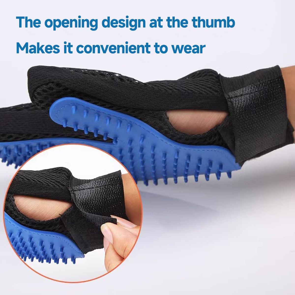 Pet Deshedding Gloves Dog Deshedding Gloves Cat Deshedding Gloves 2-In-1 Pet - Image 3