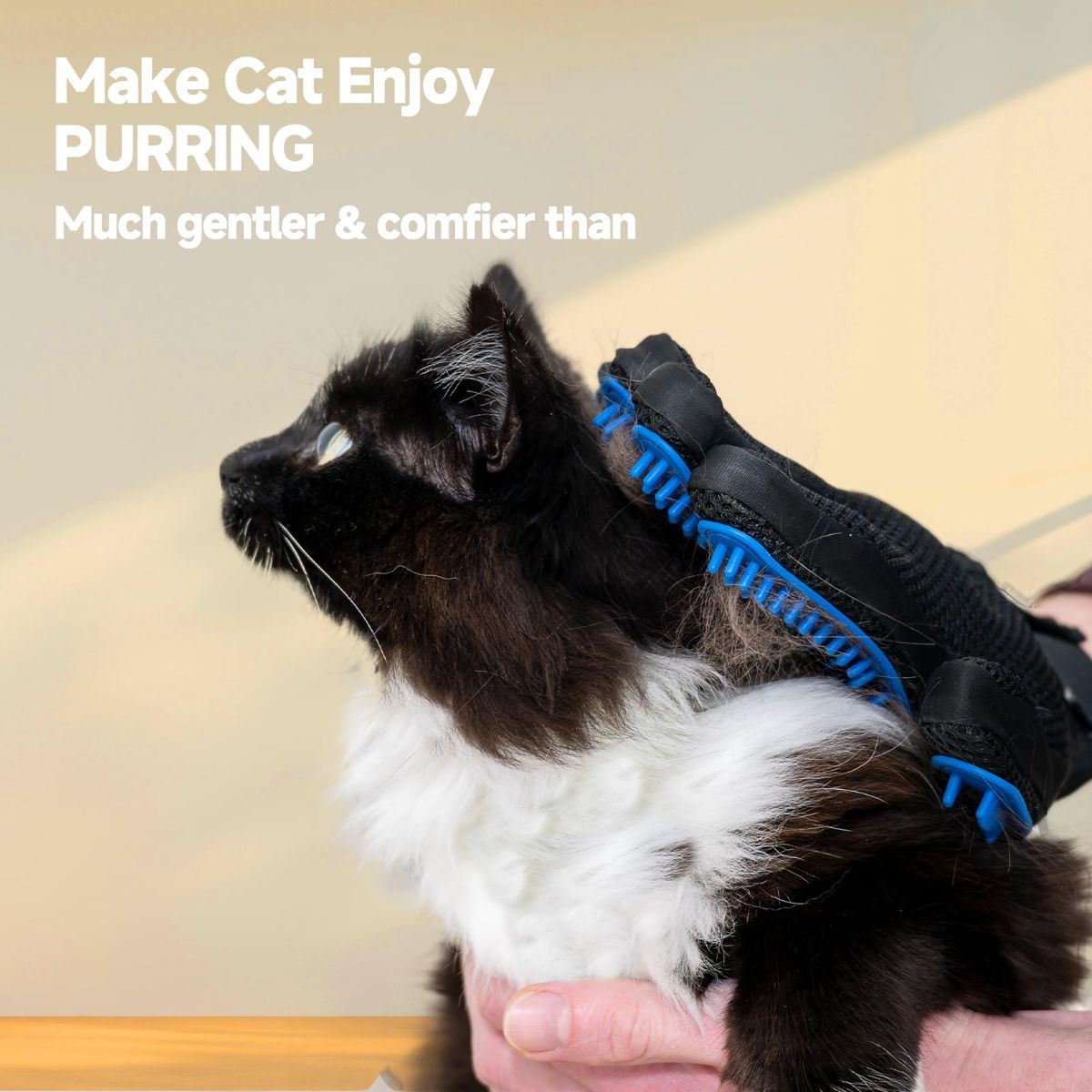 Pet Deshedding Gloves Dog Deshedding Gloves Cat Deshedding Gloves 2-In-1 Pet - Image 5