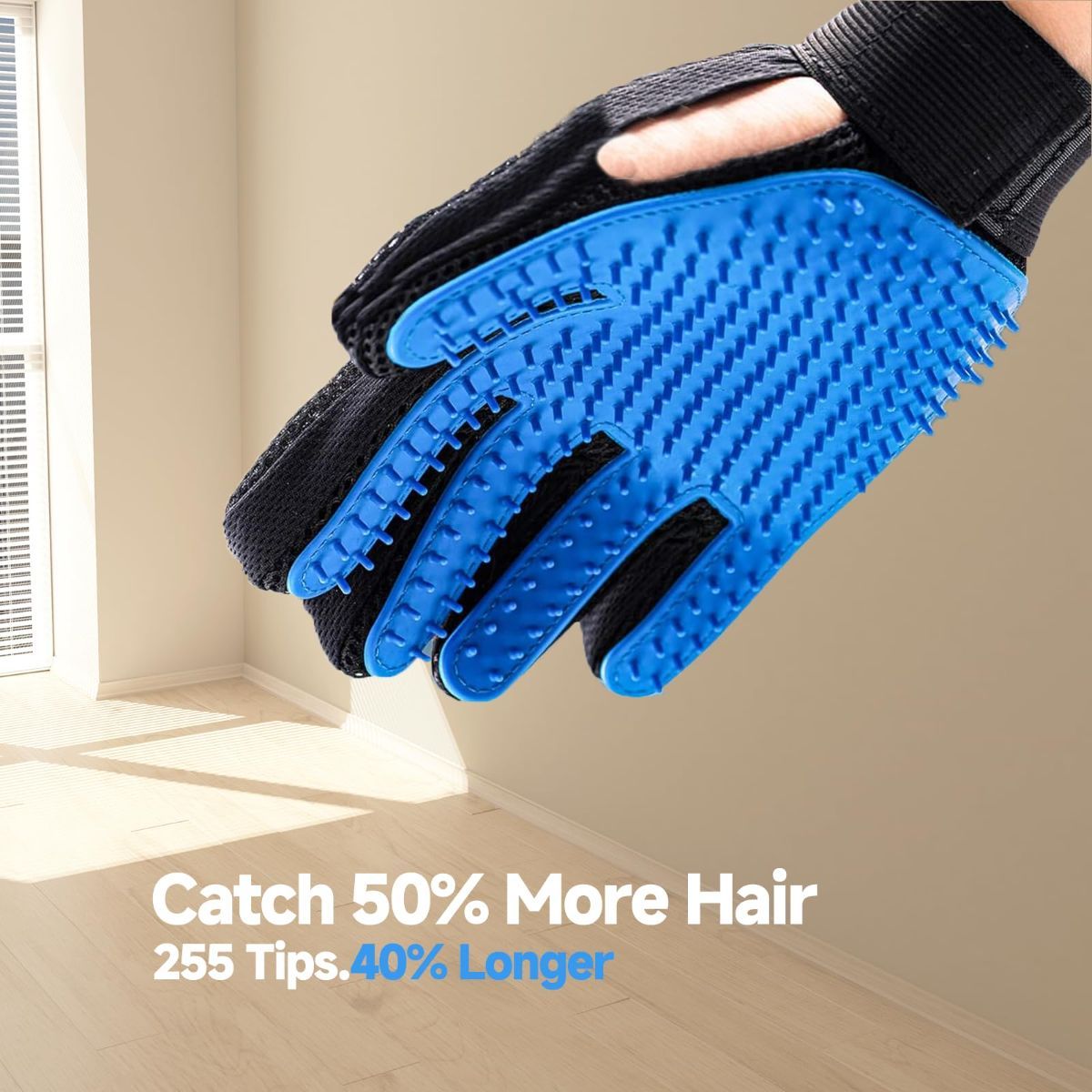 Pet Deshedding Gloves Dog Deshedding Gloves Cat Deshedding Gloves 2-In-1 Pet - Image 6