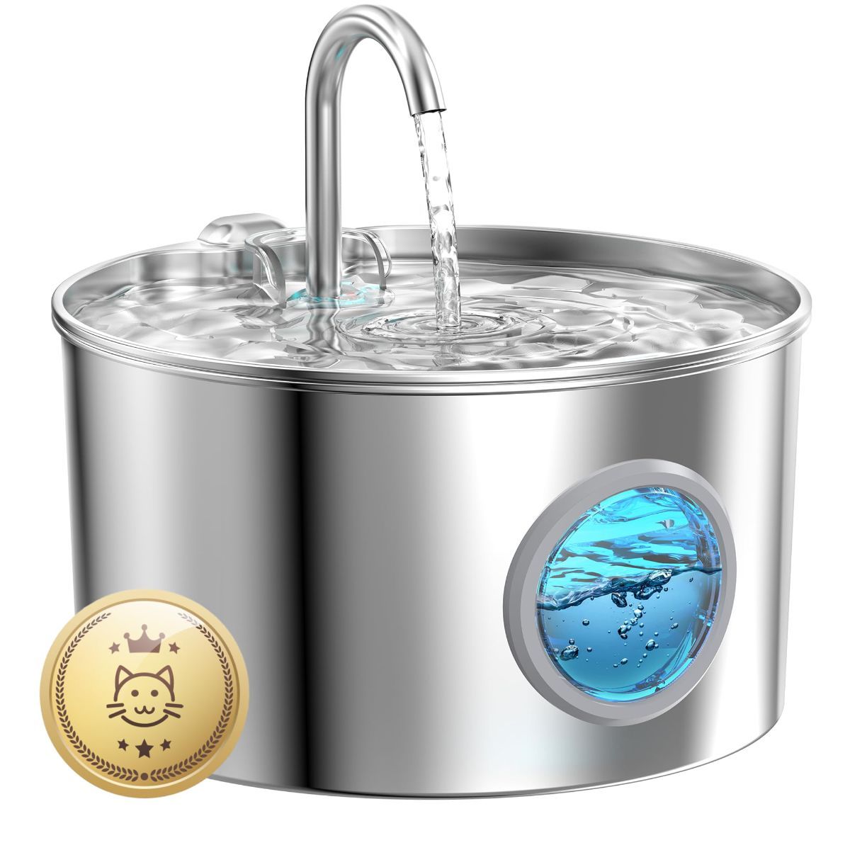 Cat Water Fountain Stainless Steel Cat Fountain Cat Hydration Cat Drinking - Image 1
