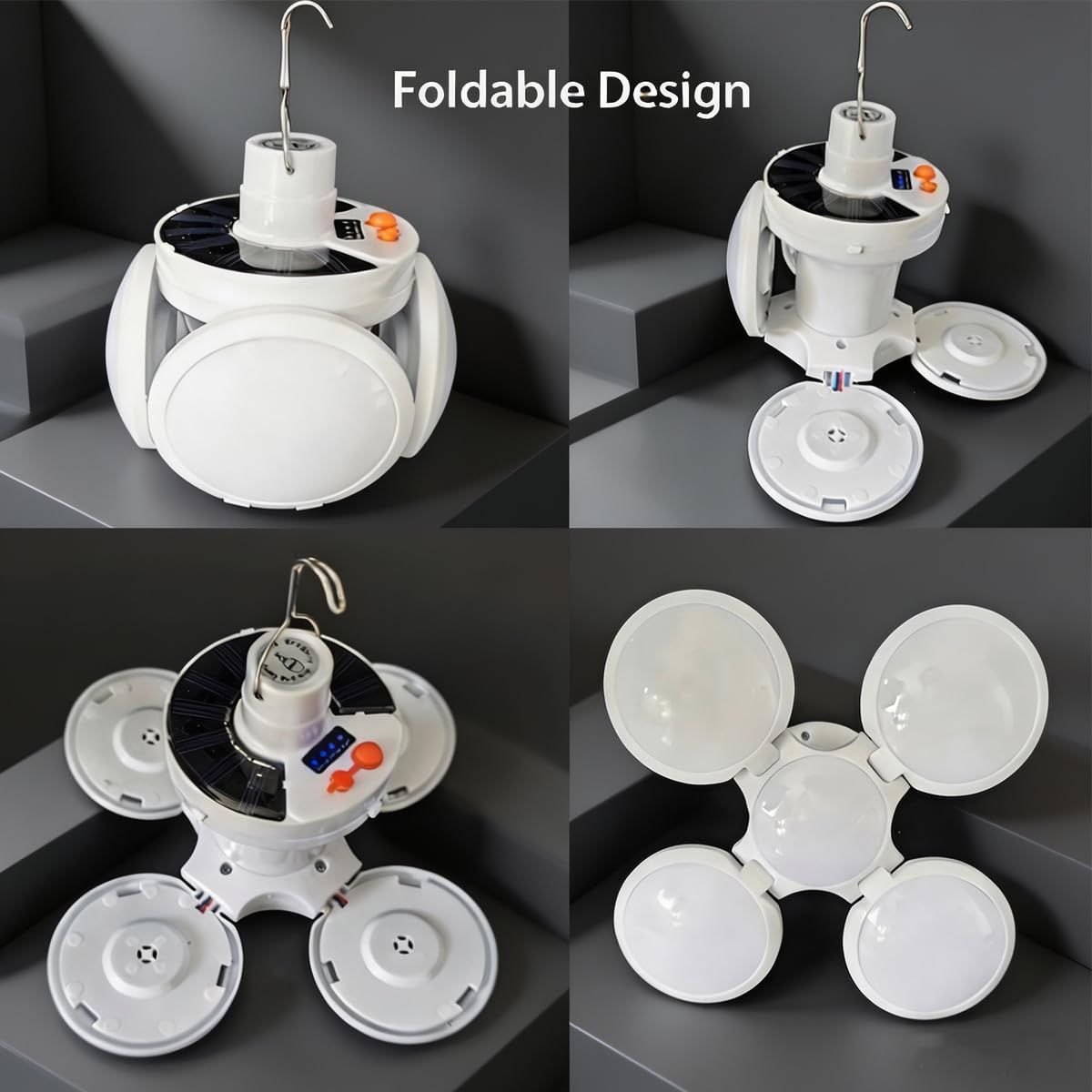 Solar Bulb Light LED Light Solar Panel Lithium Batteries 5 Working Modes USB - Image 4