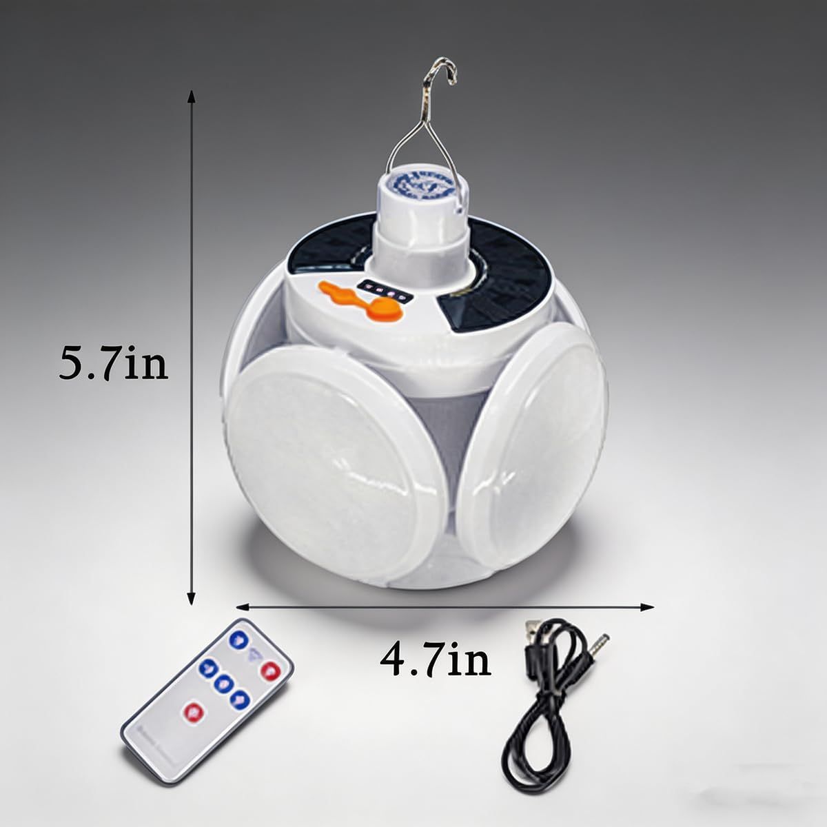 Solar Bulb Light LED Light Solar Panel Lithium Batteries 5 Working Modes USB - Image 7