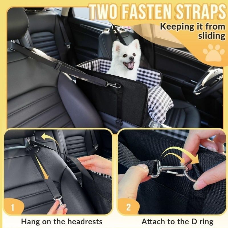 Pet Car Seat Small Dog Car Seat Dog Travel Safety Secure Pet Seat Comfortable - Image 5