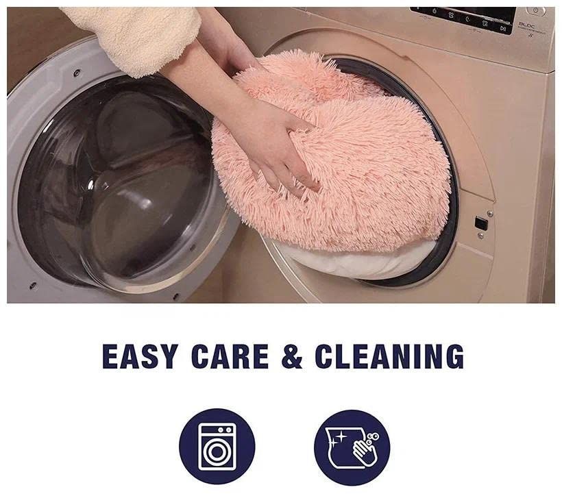 Cat Bed Fluffy Cat Bed Round Cat Bed Cat Furniture Cat Comfort Cat Sleeping Bed - Green / 20in - Image 5