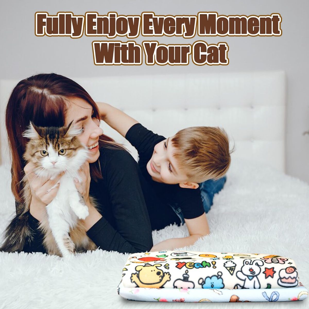 Cat Grooming Wrap Cat Nail Clipping Cat Grooming Supplies Cat Care Anti-Scratch - Multi-color - Size 27.6 - Image 3