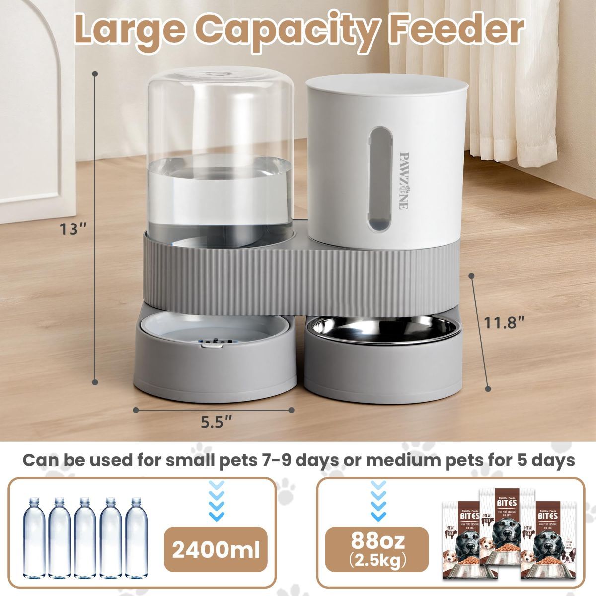 Cat Automatic Water Dispenser Cat Automatic Food Dispenser Cat Feeding Set Cat - Image 6