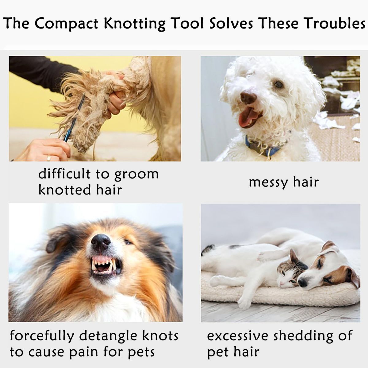 5-Piece Pet Grooming Comb Cat Matted Hair Remover Dog Matted Hair Remover Pet Comb Set - Image 5