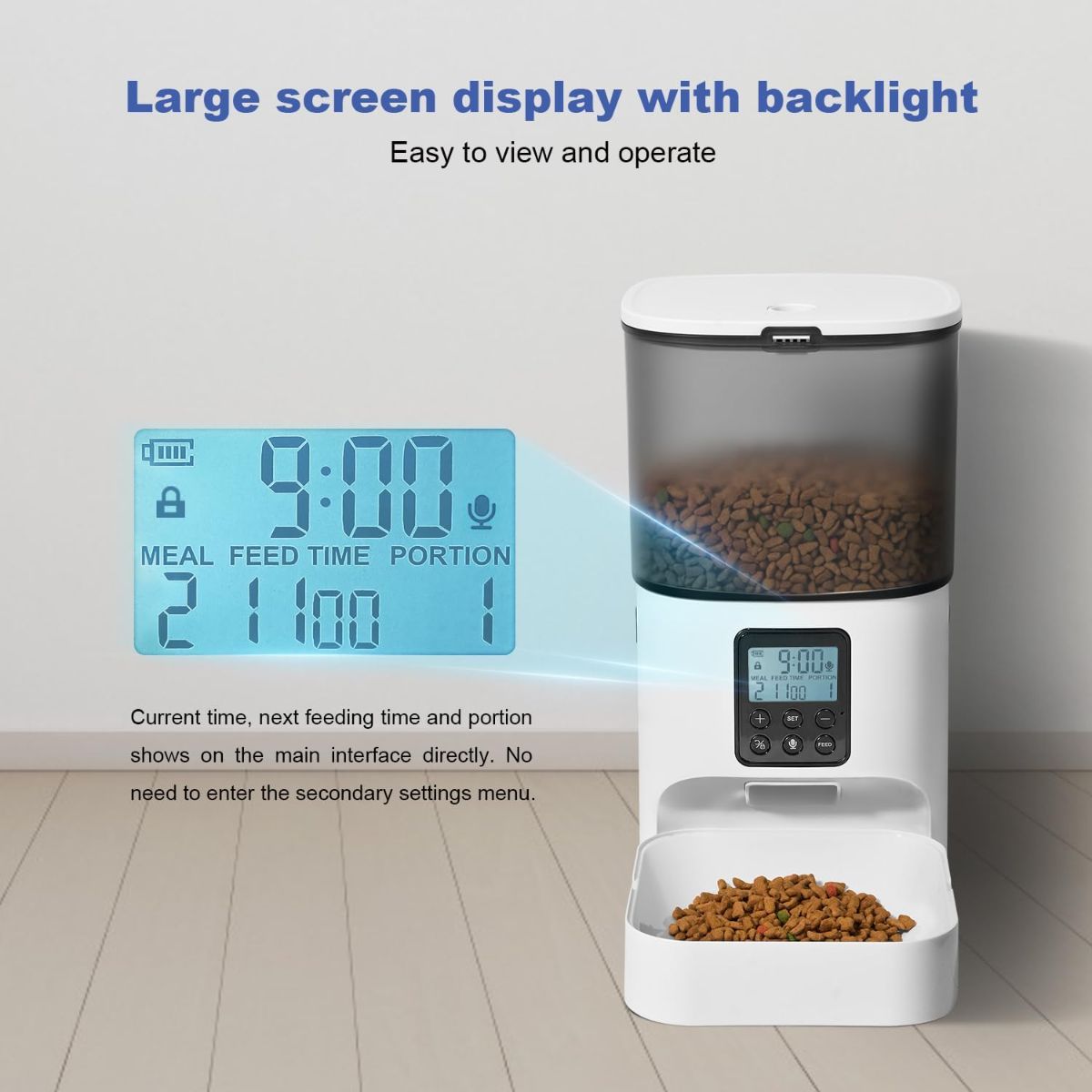 Automatic Cat Feeder 4L Cat Feeder Programmable Cat Feeder Cat Food Dispenser - Image 5