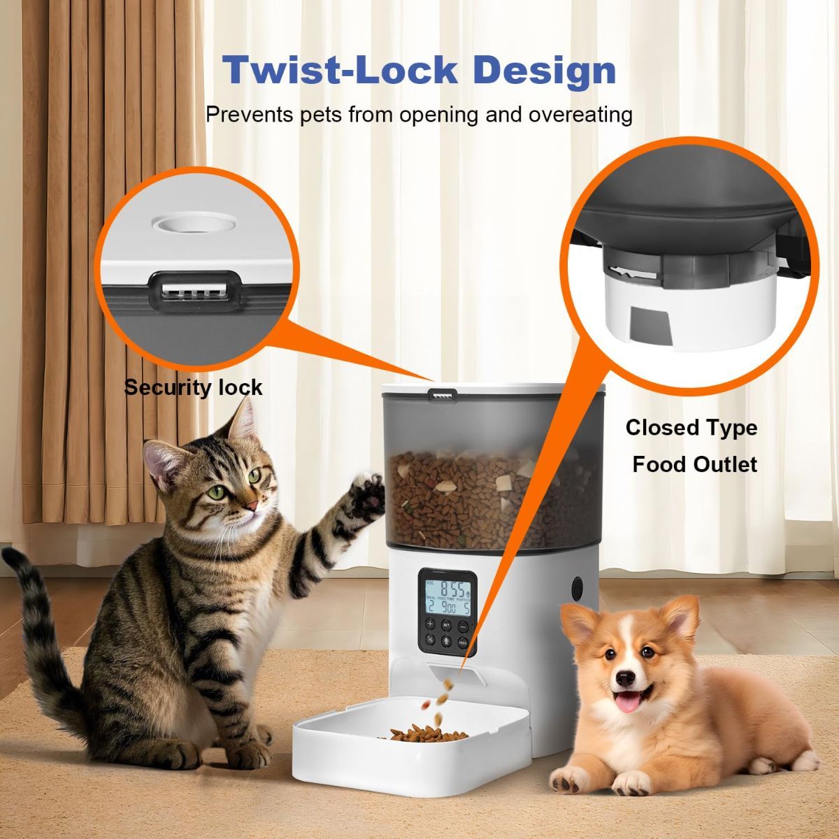 Automatic Cat Feeder 4L Cat Feeder Programmable Cat Feeder Cat Food Dispenser - Image 8
