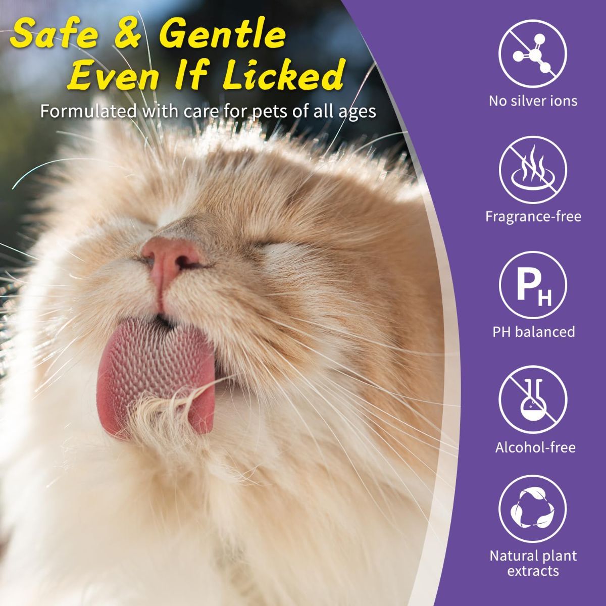 Pack of 3 Hypoallergenic Pet Wipes Natural Pet Cleaning Wipes Dog And Cat Grooming Gloves - Image 6