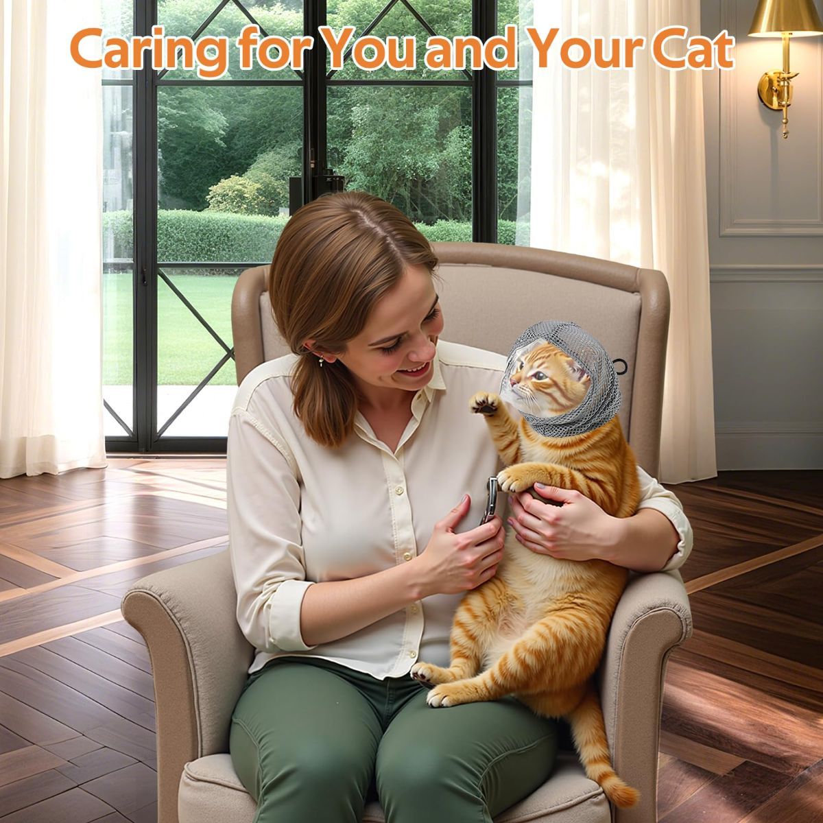 Adjustable Cat Muzzle Cat Grooming Prevent Biting Breathable TPU Cat Nail - Image 5