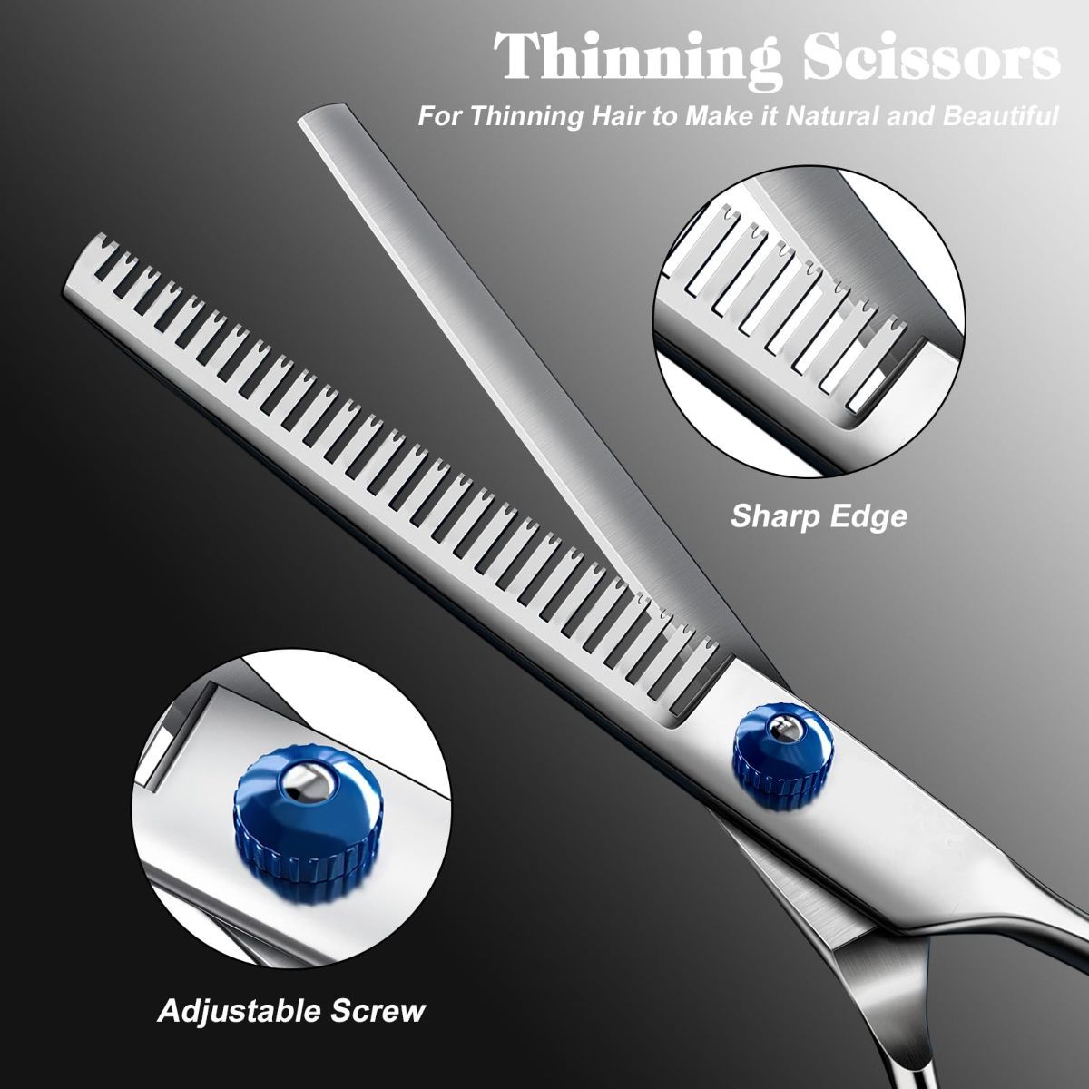 Dog Grooming Scissors Cat Grooming Scissors 4-In-1 Grooming Set Pet Grooming - Blue - Image 5