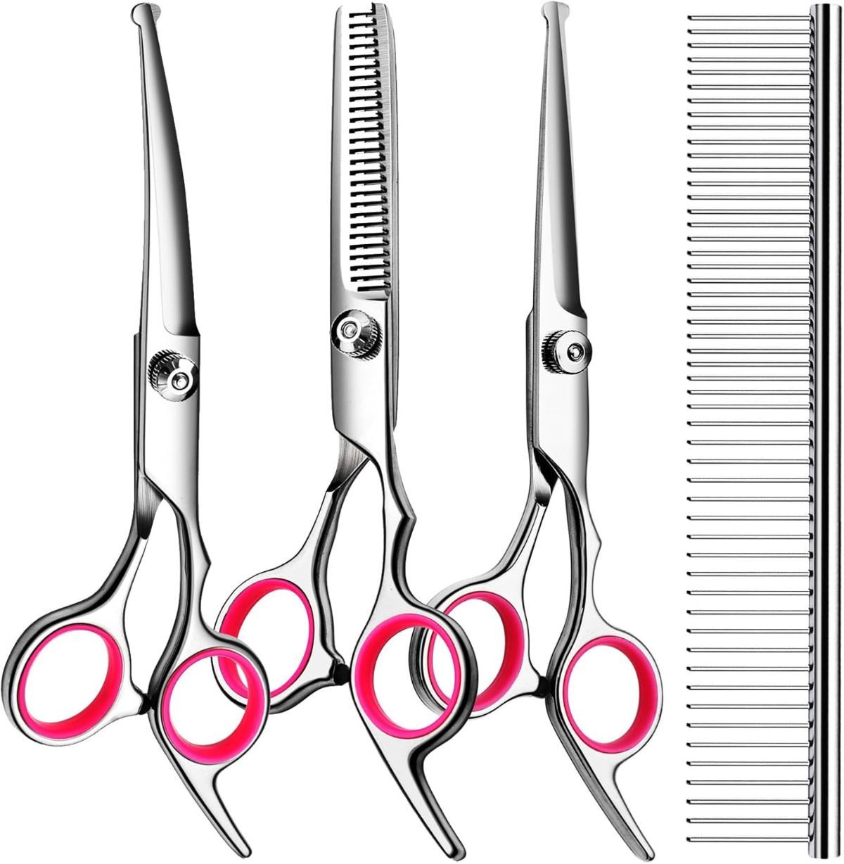 Dog Grooming Scissors Cat Grooming Scissors 4-In-1 Grooming Set Pet Grooming - Blue - Image 8