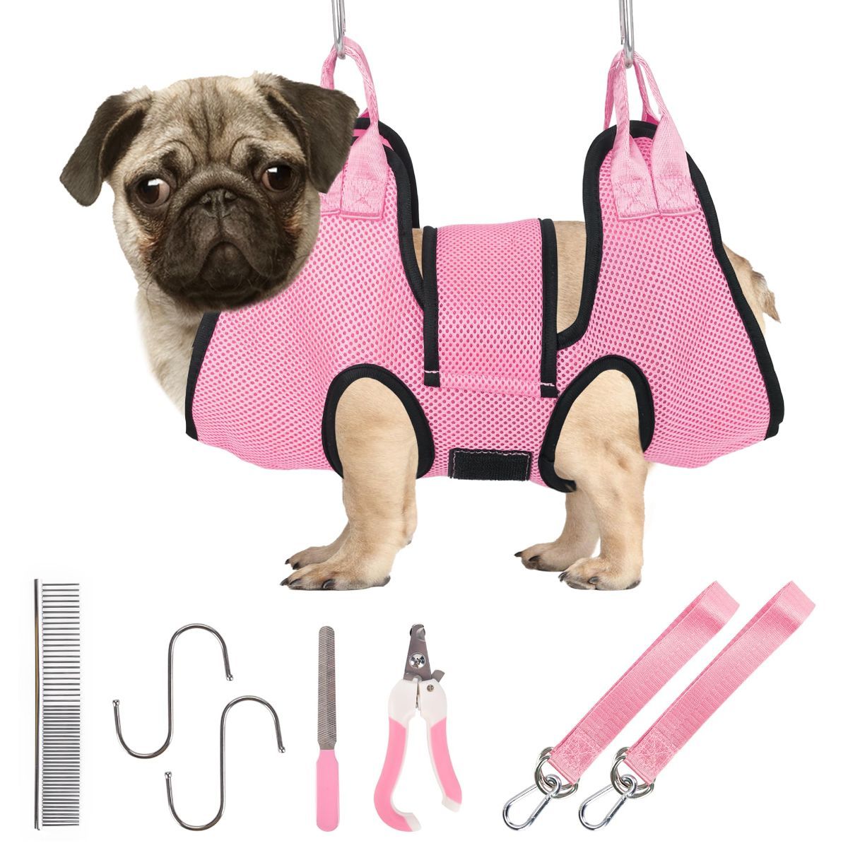 Pet Grooming Hammock Dog Harness Nail Clippers For Dogs And Cat Nail File For Pets Pet (S) - Image 1