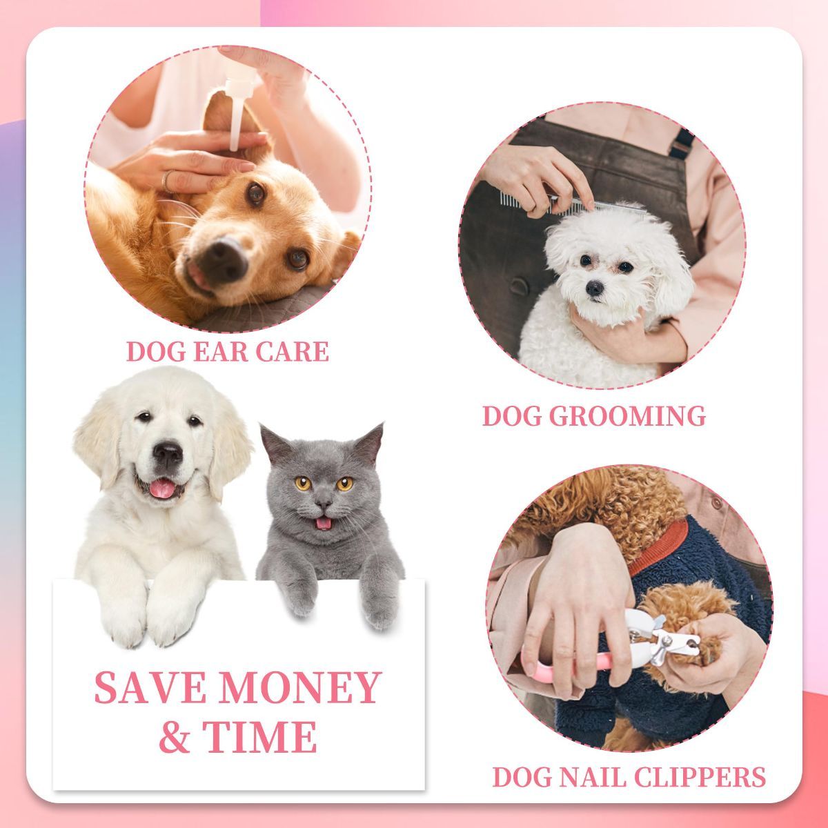 Pet Grooming Hammock Dog Harness Nail Clippers For Dogs And Cat Nail File For Pets Pet (S) - Image 3