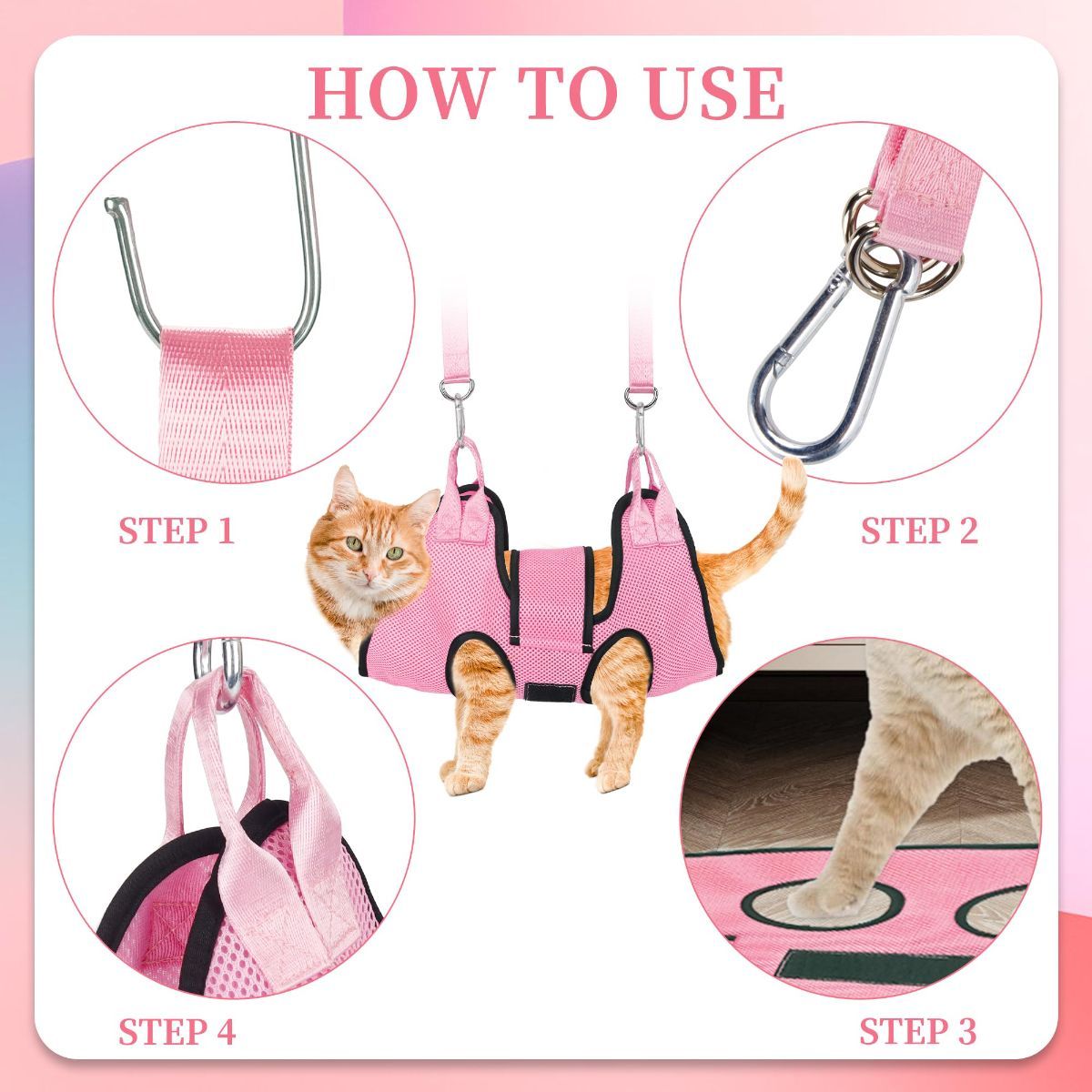 Pet Grooming Hammock Dog Harness Nail Clippers For Dogs And Cat Nail File For Pets Pet (XS) - Image 2