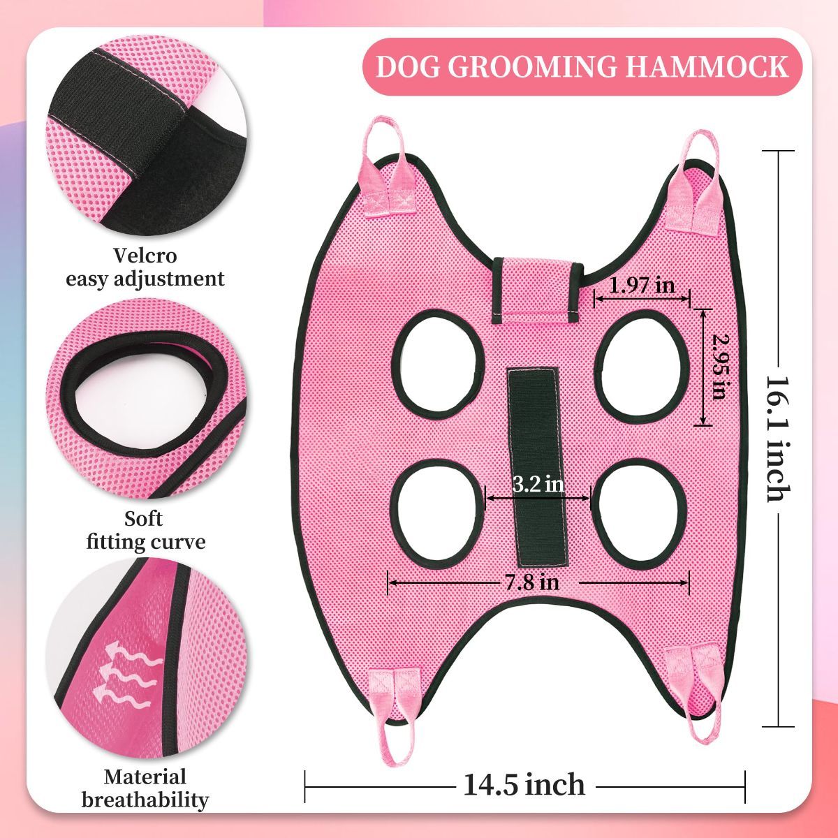 Pet Grooming Hammock Dog Harness Nail Clippers For Dogs And Cat Nail File For Pets Pet (XS) - Image 7