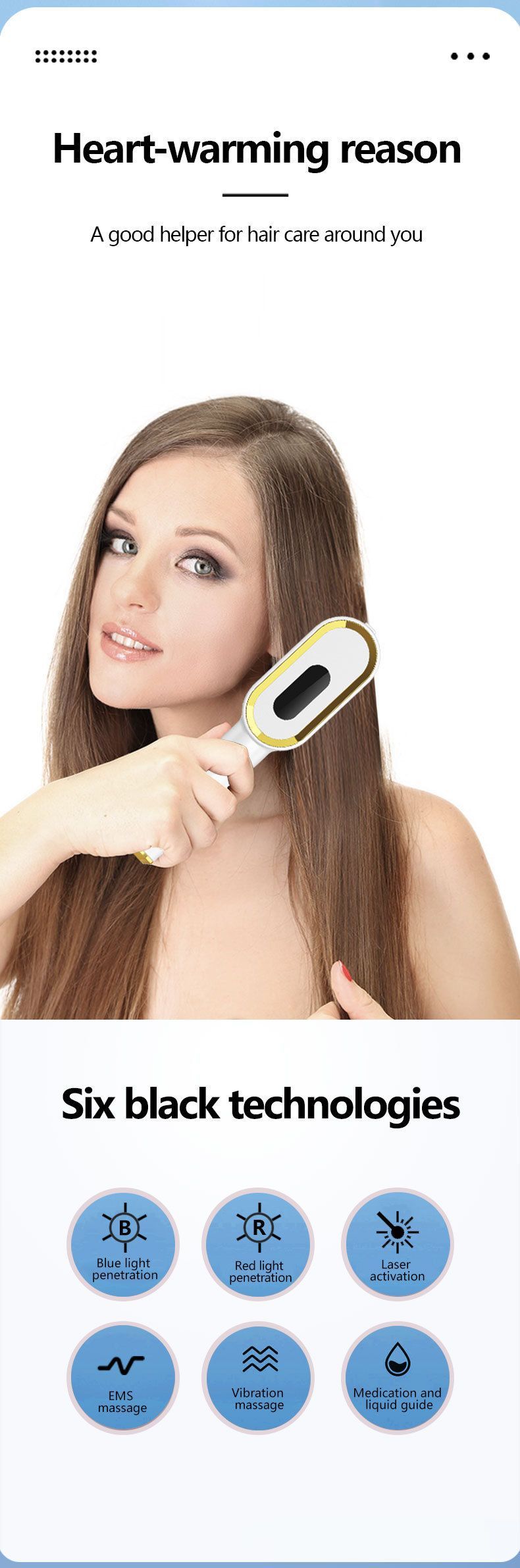 Electric Massage Comb Scalp Massager Relaxation Tool Self-Care Hair - Image 4