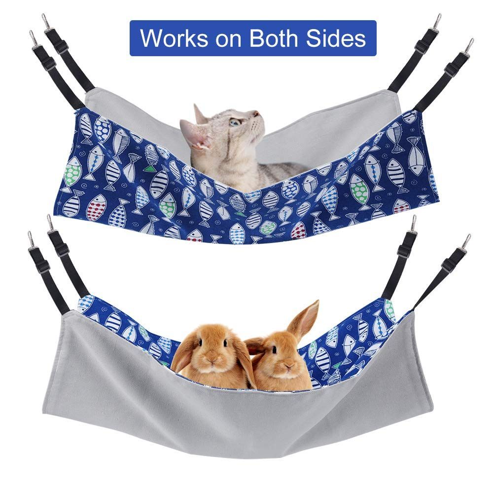 Cat Hammock Adjustable Hanging Cat Bed Indoor Cat Bed Reversible Cat Hammock - Image 3