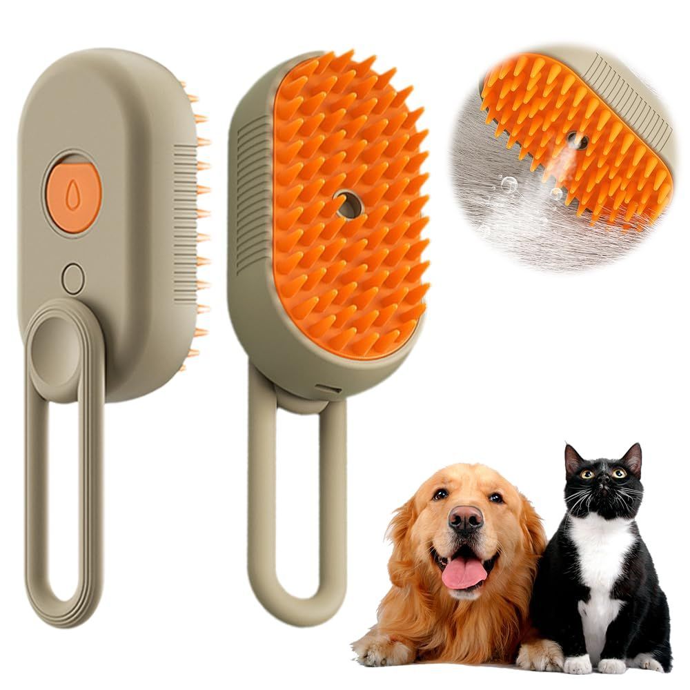 Rechargeable Pet Steam Comb 3 In 1 Pet Grooming Tool Pet Steam Brush Anti - Image 1