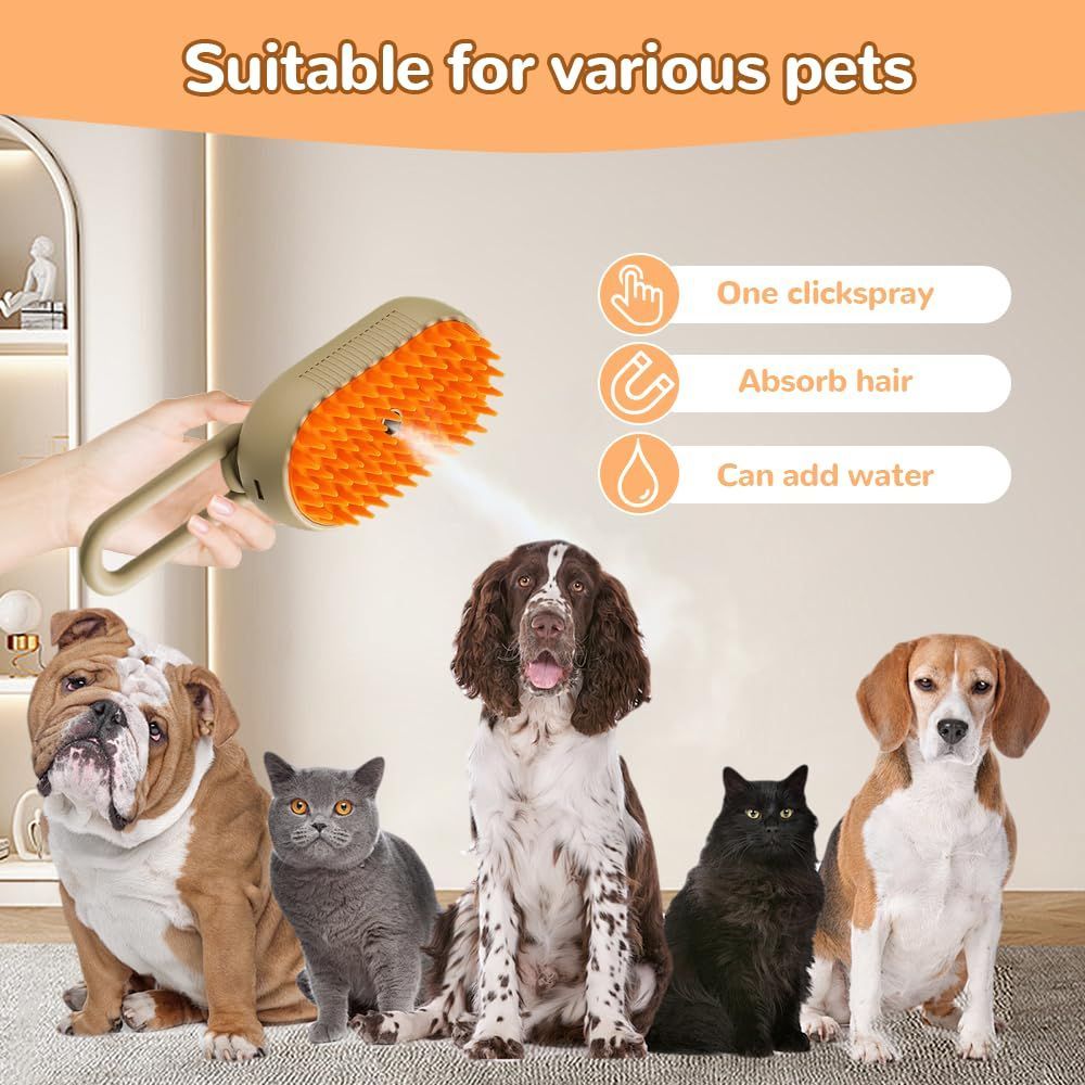 Rechargeable Pet Steam Comb 3 In 1 Pet Grooming Tool Pet Steam Brush Anti - Image 7