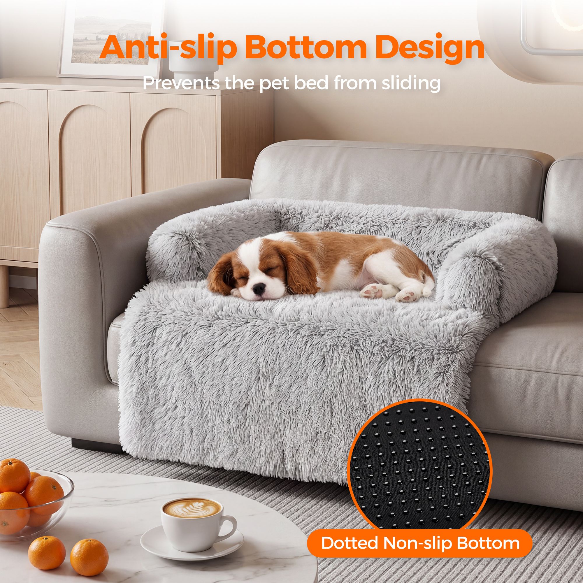 Plush Dog Bed Dog Bed With Bolster Comfortable Dog Bed Large Dog Bed Small Dog - Image 4