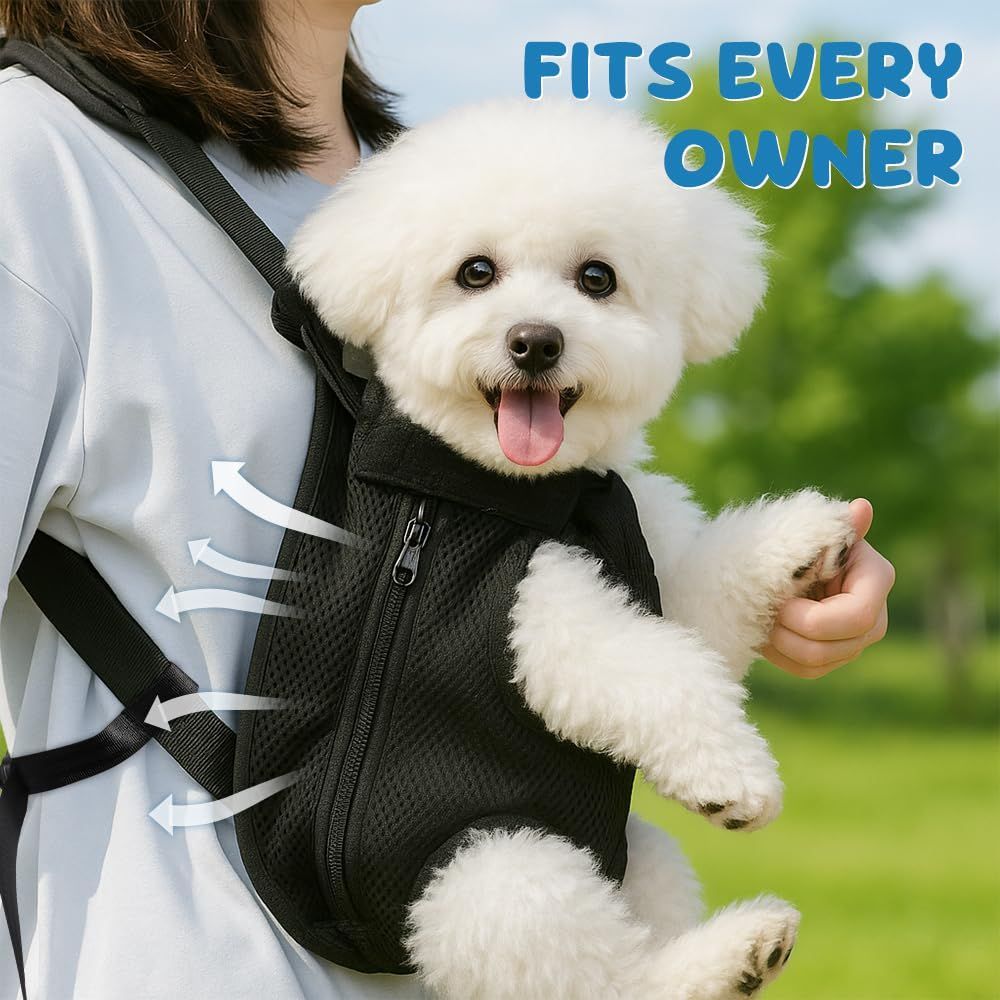 Dog Carrier Backpack Small Dog Carrier Pet Carrier Hands-Free Dog Carrier - Black / L - Image 4