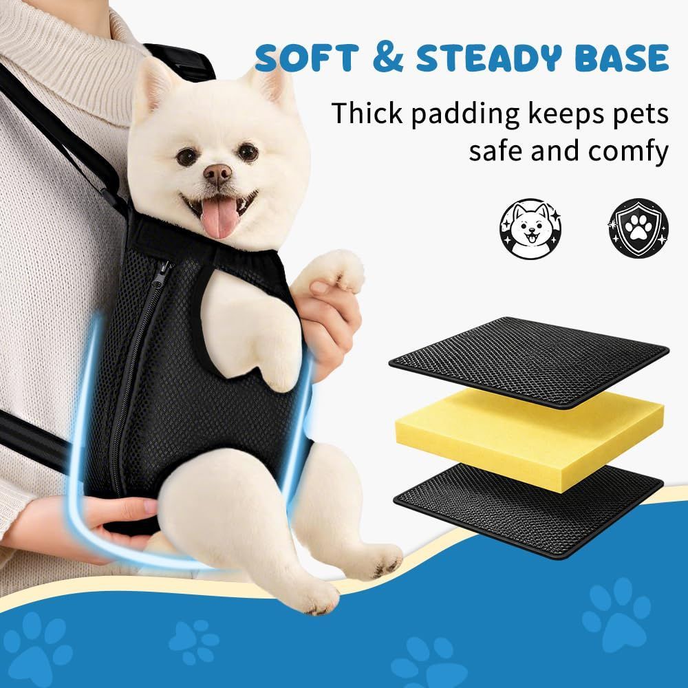 Dog Carrier Backpack Small Dog Carrier Pet Carrier Hands-Free Dog Carrier - Black / XL - Image 5