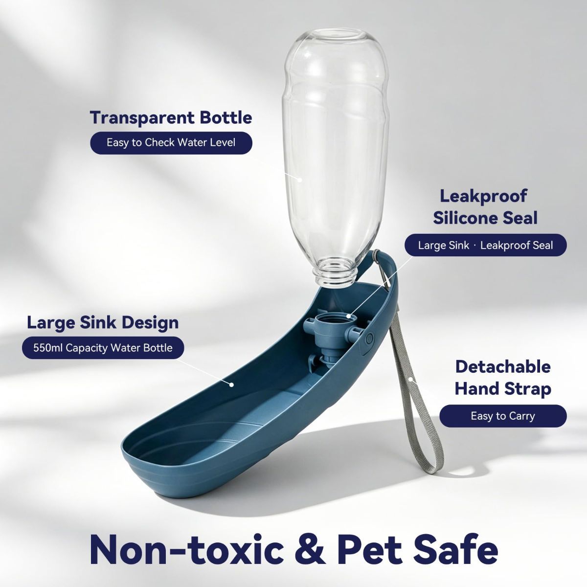 Portable Dog Water Bottle Large Dog Water Bottle Leak Proof Pet Water Bottle - Image 3