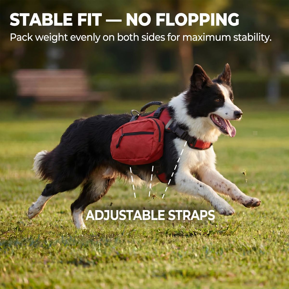 Dog Harness Storage Bags For Dogs Pet Accessories Dog Outdoor Gear High-Quality - Red - Size L - Image 4