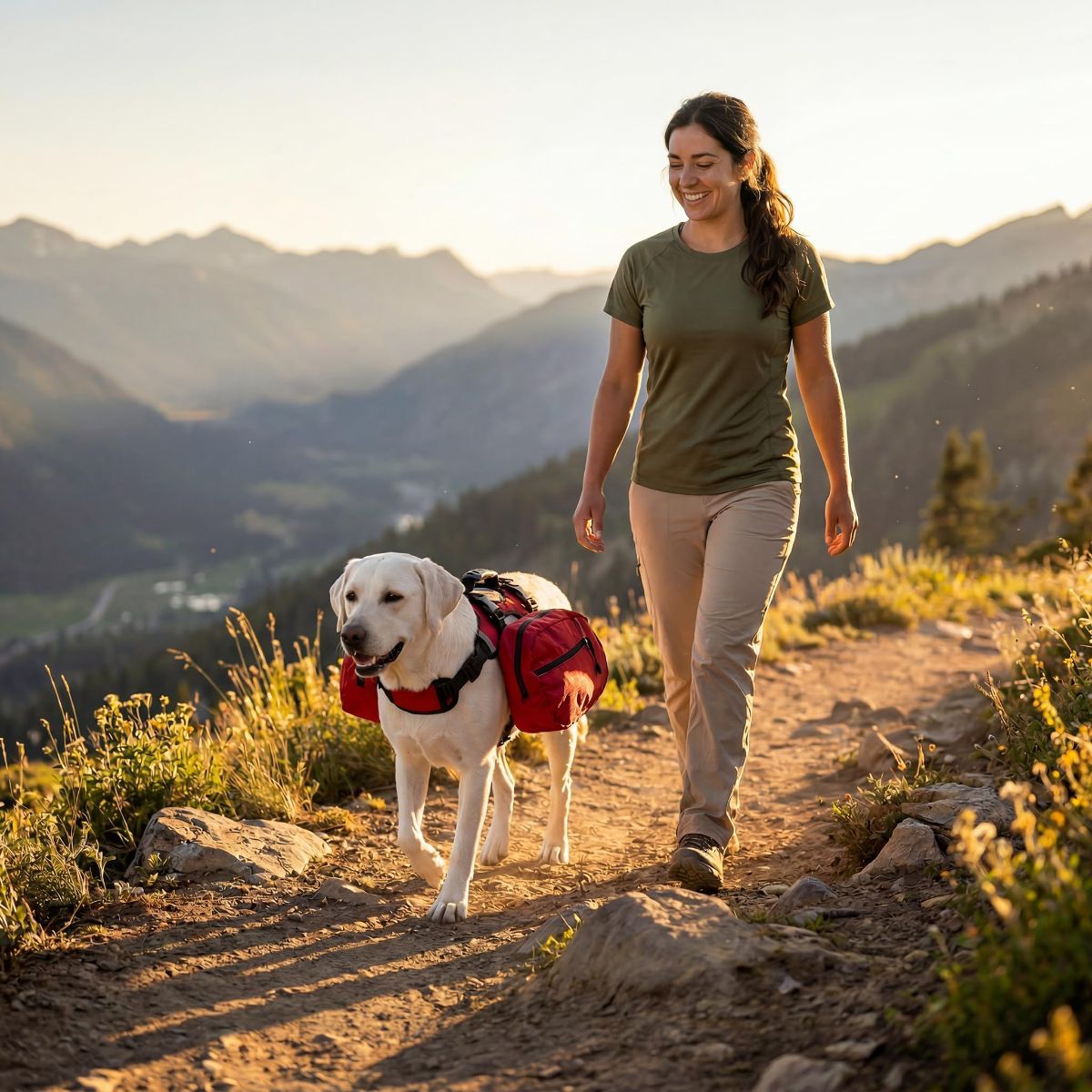 Dog Harness Storage Bags For Dogs Pet Accessories Dog Outdoor Gear High-Quality - Red - Size L - Image 5